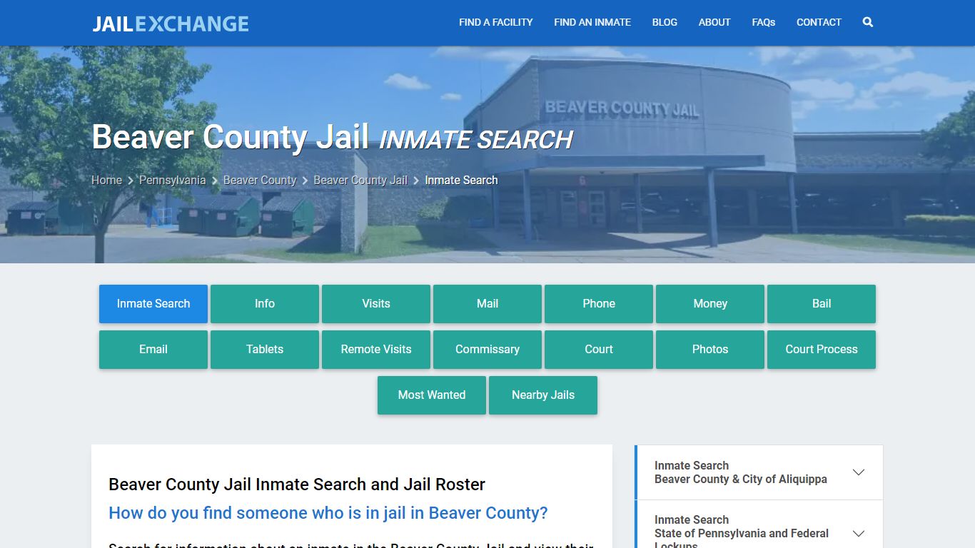 Inmate Search: Roster & Mugshots - Beaver County Jail, PA - Jail Exchange