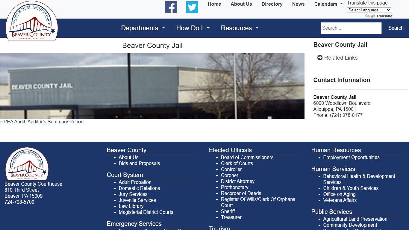 Beaver County PA - County Jail - Beaver County, Pennsylvania